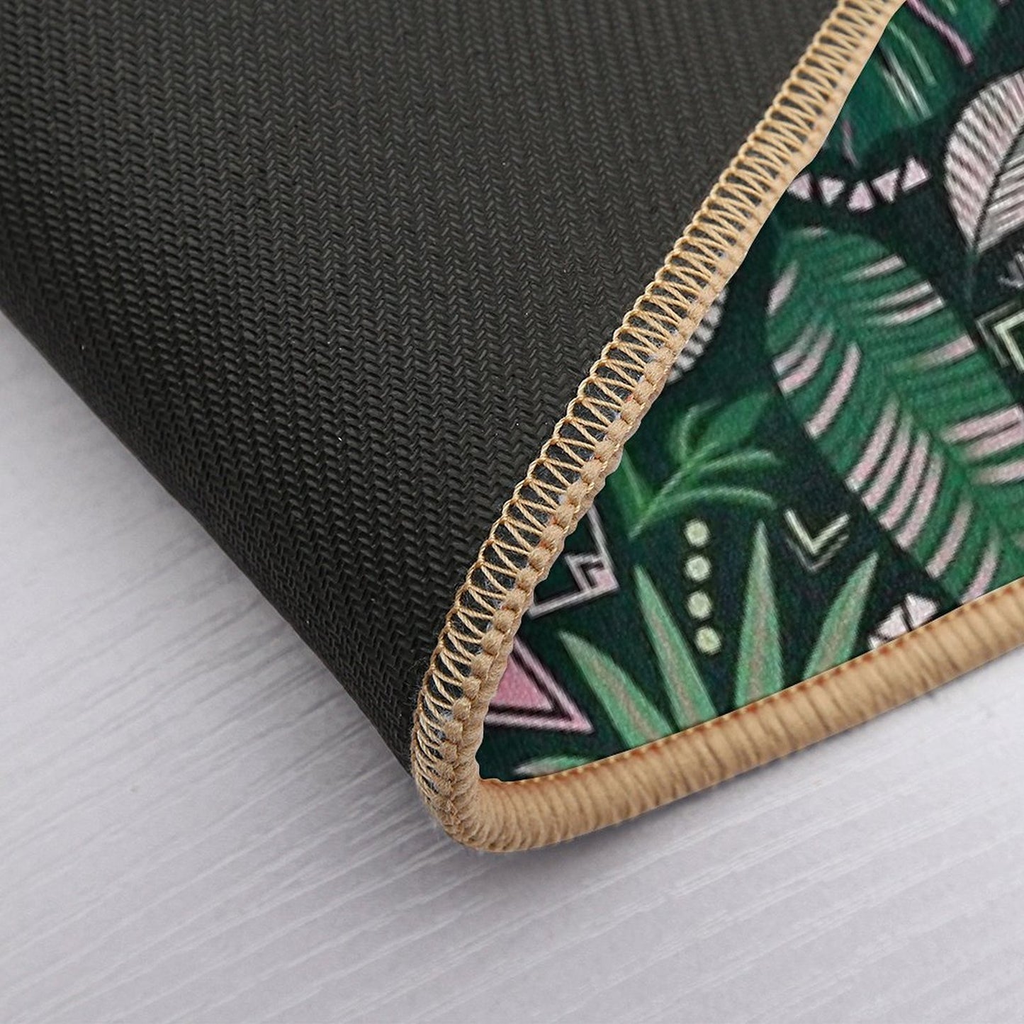 Aztec Jungle Leaves  Slip-Resistant Bath Mat