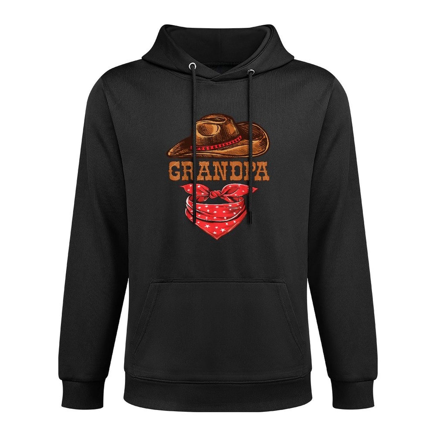 Grandpa Western Birthday Cowboy Cowgirl Family Matching Medium-Weight Fabric Hoodie