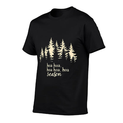 Hoa Hoa Hoa Hoa Hoa Cozy Season Twilight Lover Pine Forest Premium  Summer-ready Fabric T-Shirt