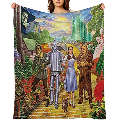 Follow The Yellow Brick Road - Wizard Of Oz Multi-functional Throw Blanket