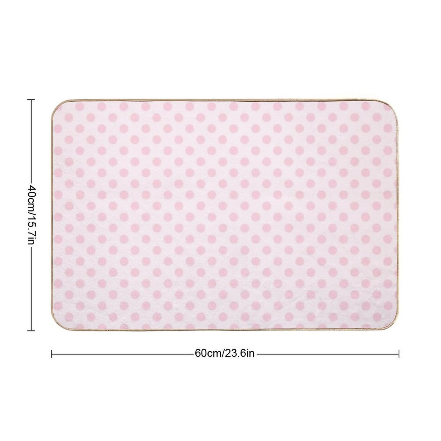 Pink Polka Dots on Soft Pink Background  Slip-Resistant Bath Mat
