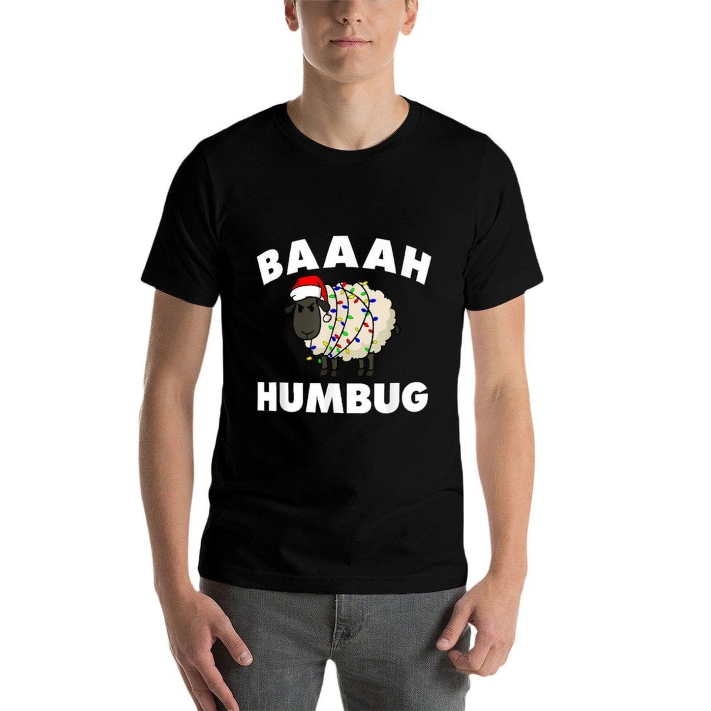 Baaah Humbug Anti-Christmas Sheep Shirt Funny Sheep Tee  Soft T-Shirt
