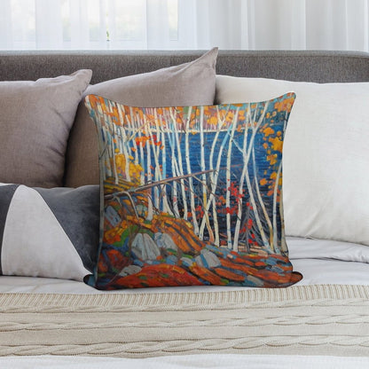 In The Northland (Group Of Seven) by Tom Thomson Canadian Landscape Soft High-Density Material Throw Pillow
