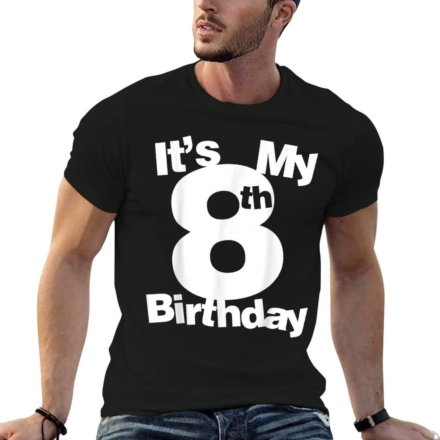 Birthday It Is My 8 Birthday 8 Year Old Birthday  Tagless Design T-Shirt