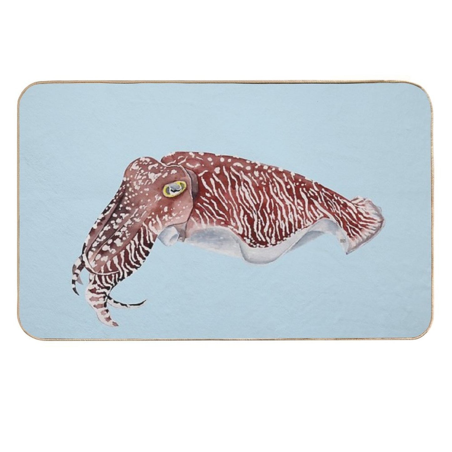 COMMON CUTTLEFISH-Sepia Officinalis  Repositionable Bath Mat