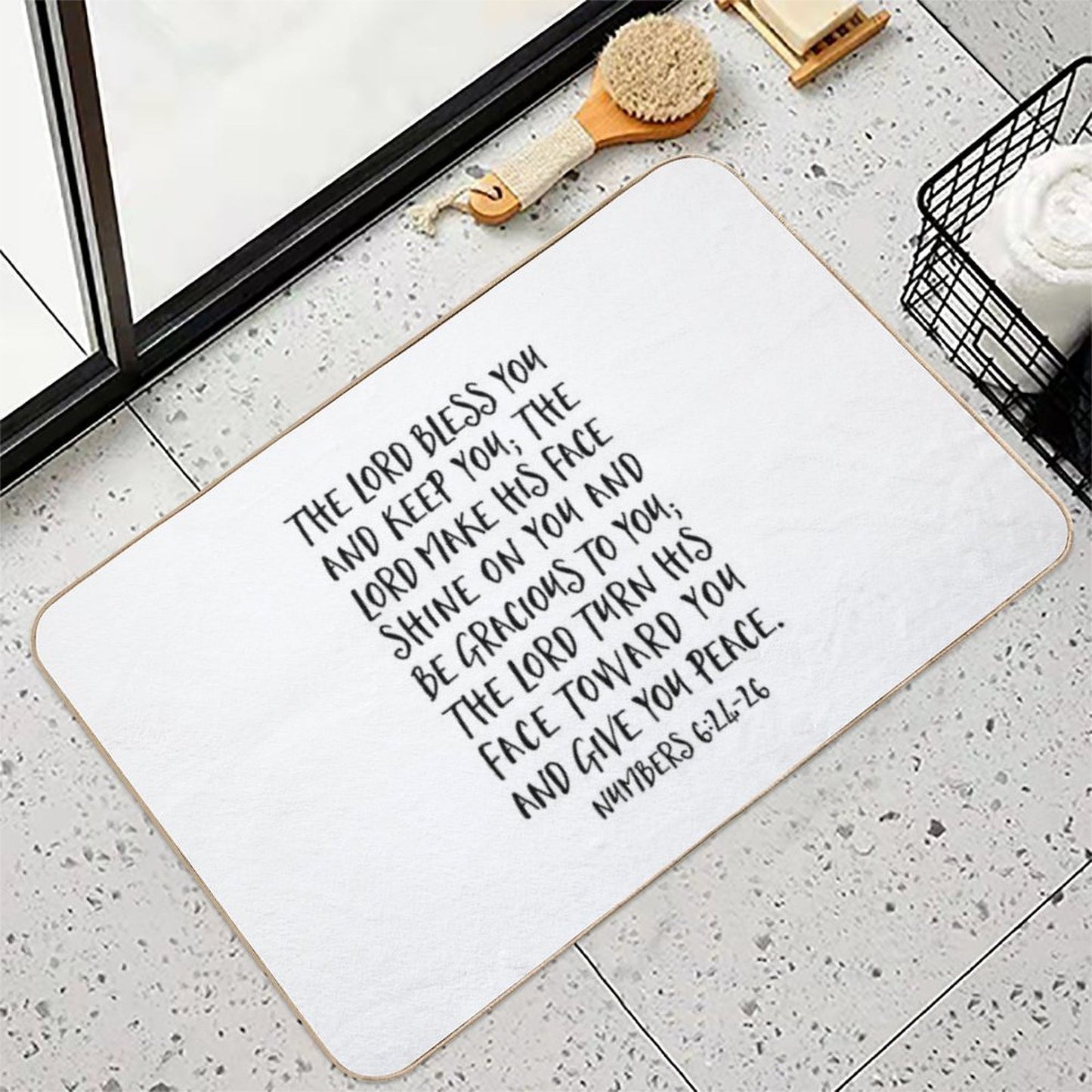 The Lord Bless You And Keep You, Numbers 624-26, Scripture Art  High-Traffic Bath Mat