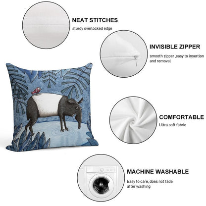 Welcome To The Jungle - Tapir - Schabrackentapir Soft Ultra-Soft Texture Throw Pillow