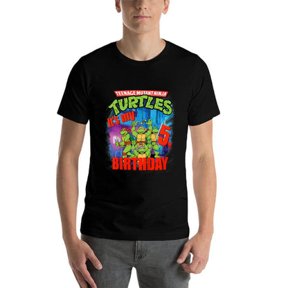 Mademark Xnage Mutant Ninja Turtles - Originalnage Mutant Ninja Turtles Fifth Birthday 5  Graphic-printed T-Shirt