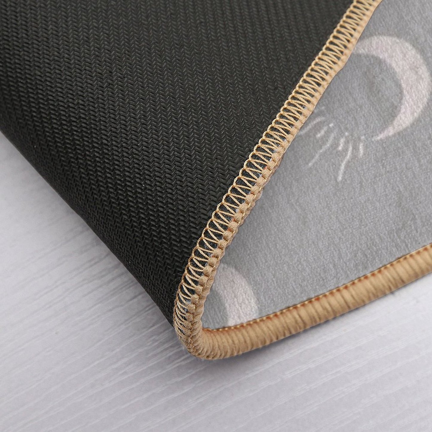 Cute Sun And Moon Design Boho Aesthetic In Muted Colors Gray Taupe  Long-Lasting Bath Mat