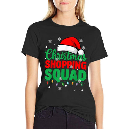 Christmas Shopping Squad Holiday Shopper Group Santa Hat  Breathable T-Shirt