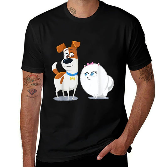 The Secret Life of Pets 2 Max And Gidget Fluff Love  Heathered Texture T-Shirt