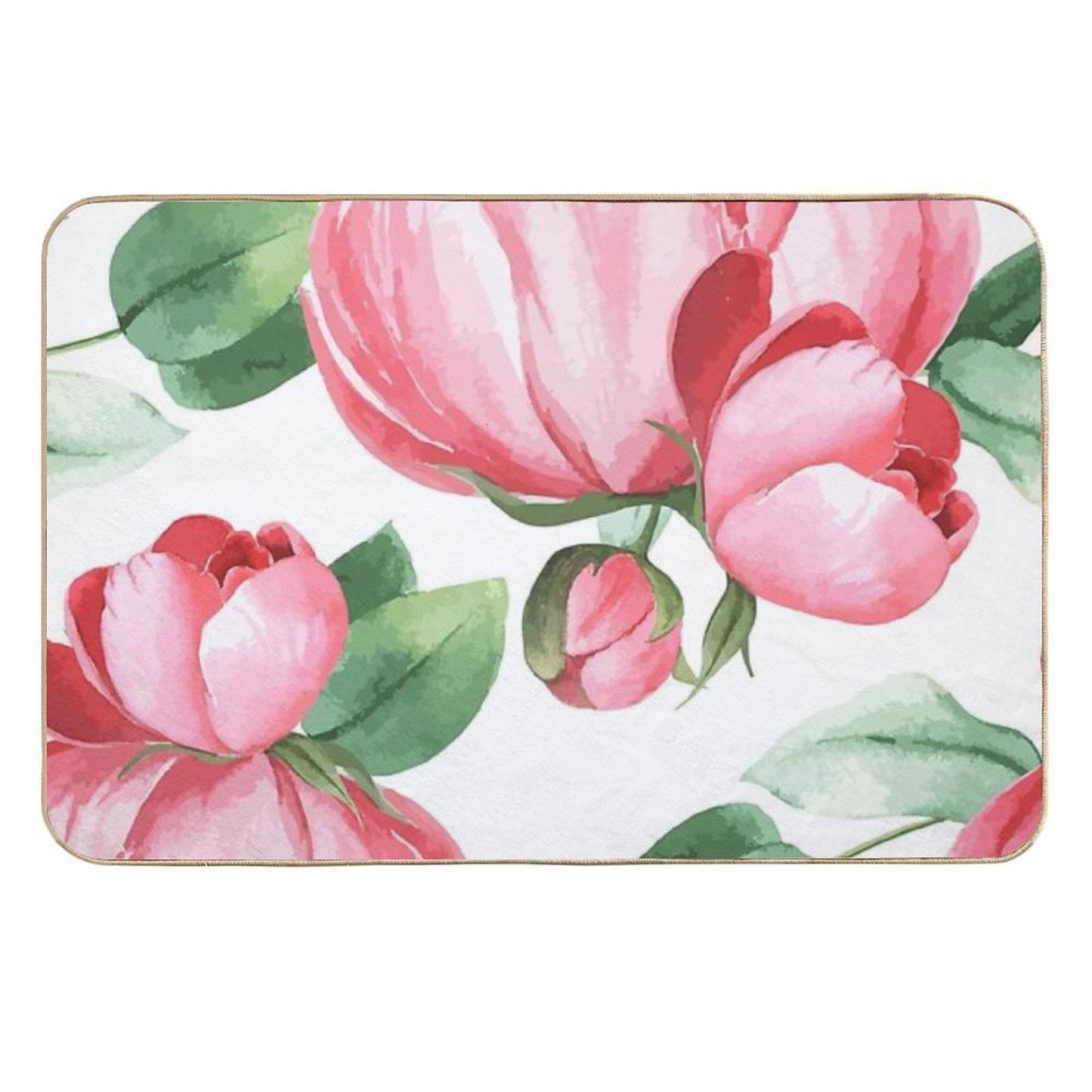 Peony Flowers  Odorless Bath Mat