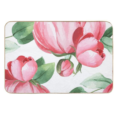 Peony Flowers  Odorless Bath Mat