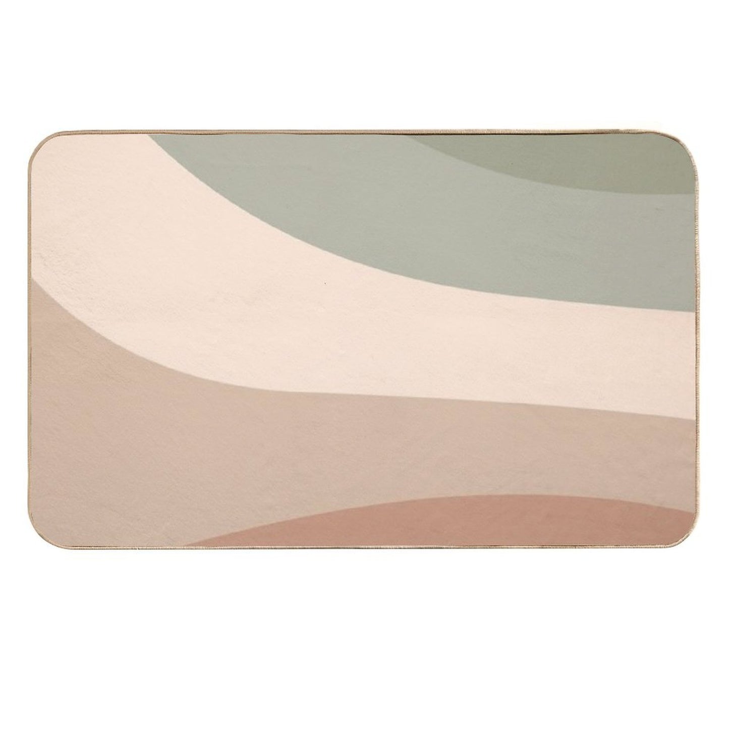 Pastel Color Abstract, Minimalist Art, Simple Pattern, Wave Abstract  Absorbent Bath Mat