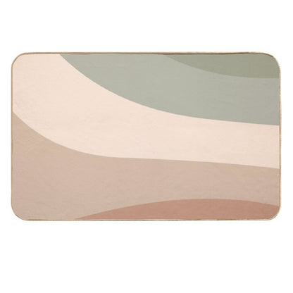 Pastel Color Abstract, Minimalist Art, Simple Pattern, Wave Abstract  Absorbent Bath Mat