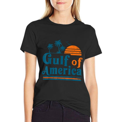 Retro Vintage Gulf Of US America 2025 American Gifts Affordable Price T-Shirt