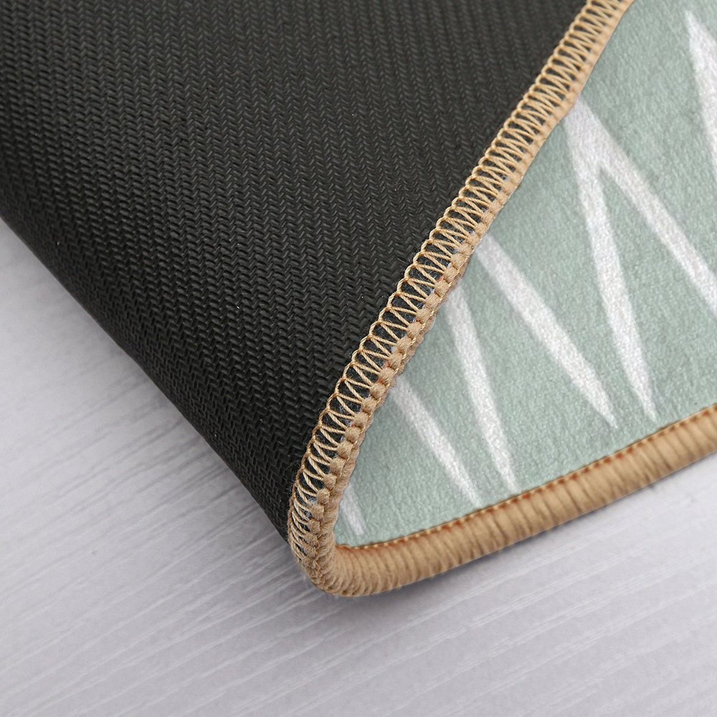 Boho Tribal Abstract Pattern, Sage Green  Toxin-Free Bath Mat