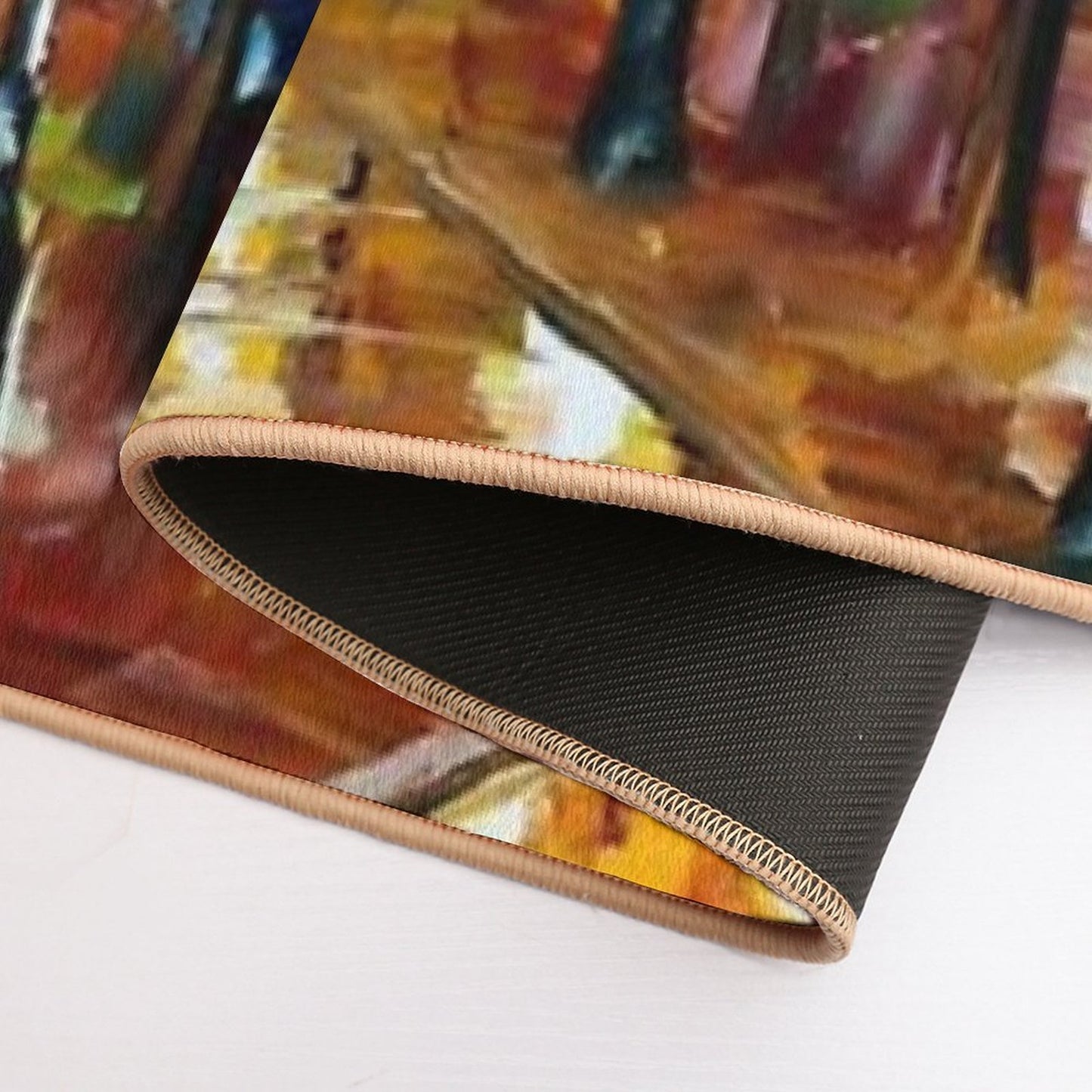 Leonid Afremov Farewell To Anger  Easy Maintenance Bath Mat