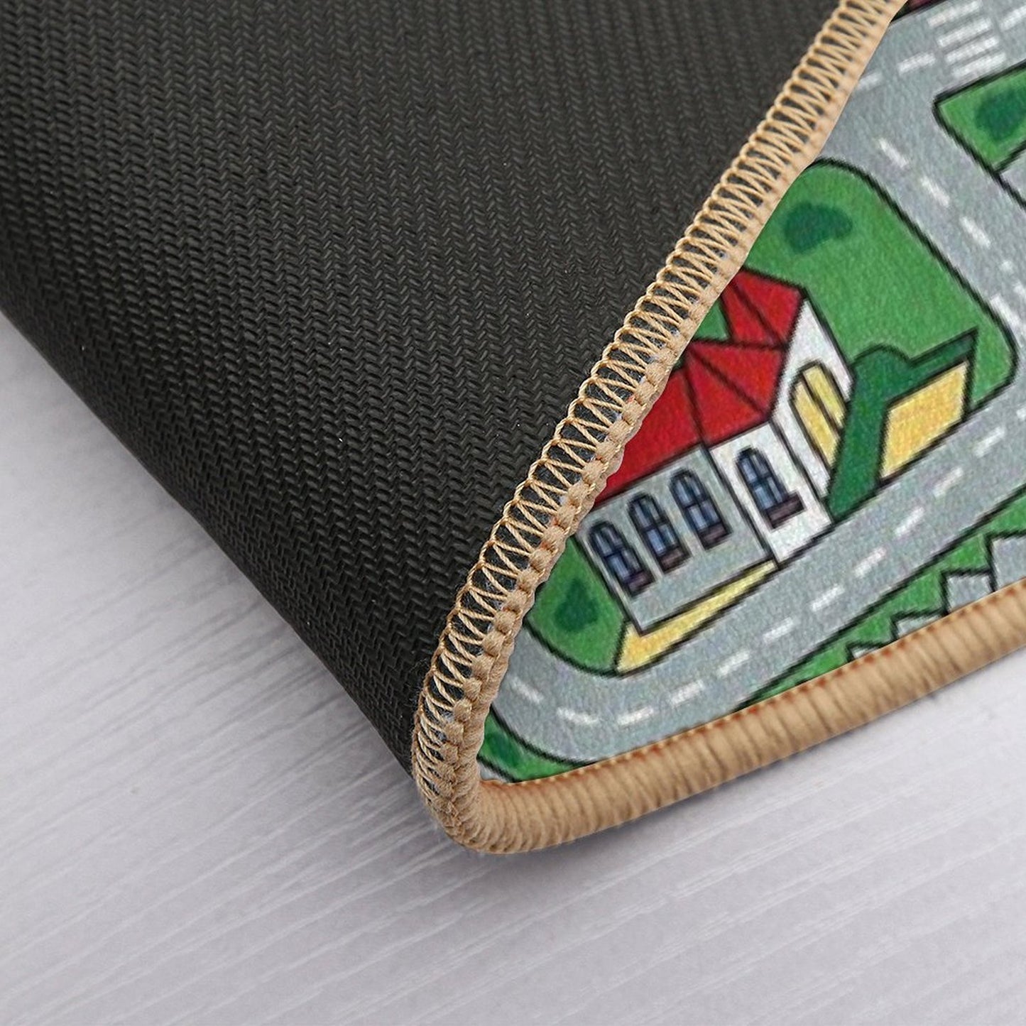 Car City Carpet Road Rug 90s Nostalgic Toy  Slip-Resistant Bath Mat