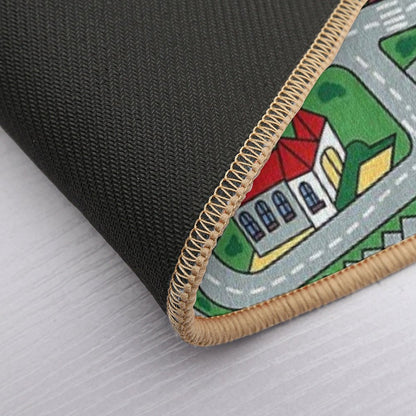 Car City Carpet Road Rug 90s Nostalgic Toy  Slip-Resistant Bath Mat