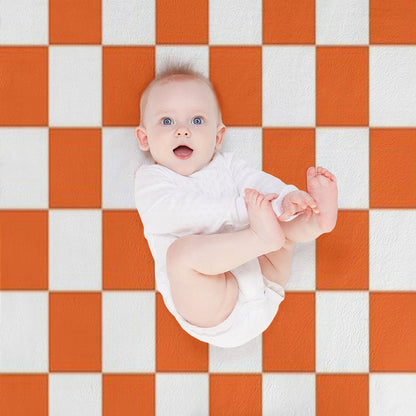 Tennessee Orange And White Checkerboard Versatility Throw Blanket