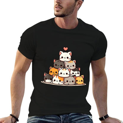 Cat Cute Cats Anime Kawaii  Slim-fit Cut T-Shirt