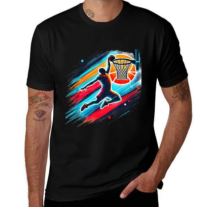 Cool Boys Basketballs Men Kids Boys 10-12 12-14 Gifts  Summer-ready Fabric T-Shirt