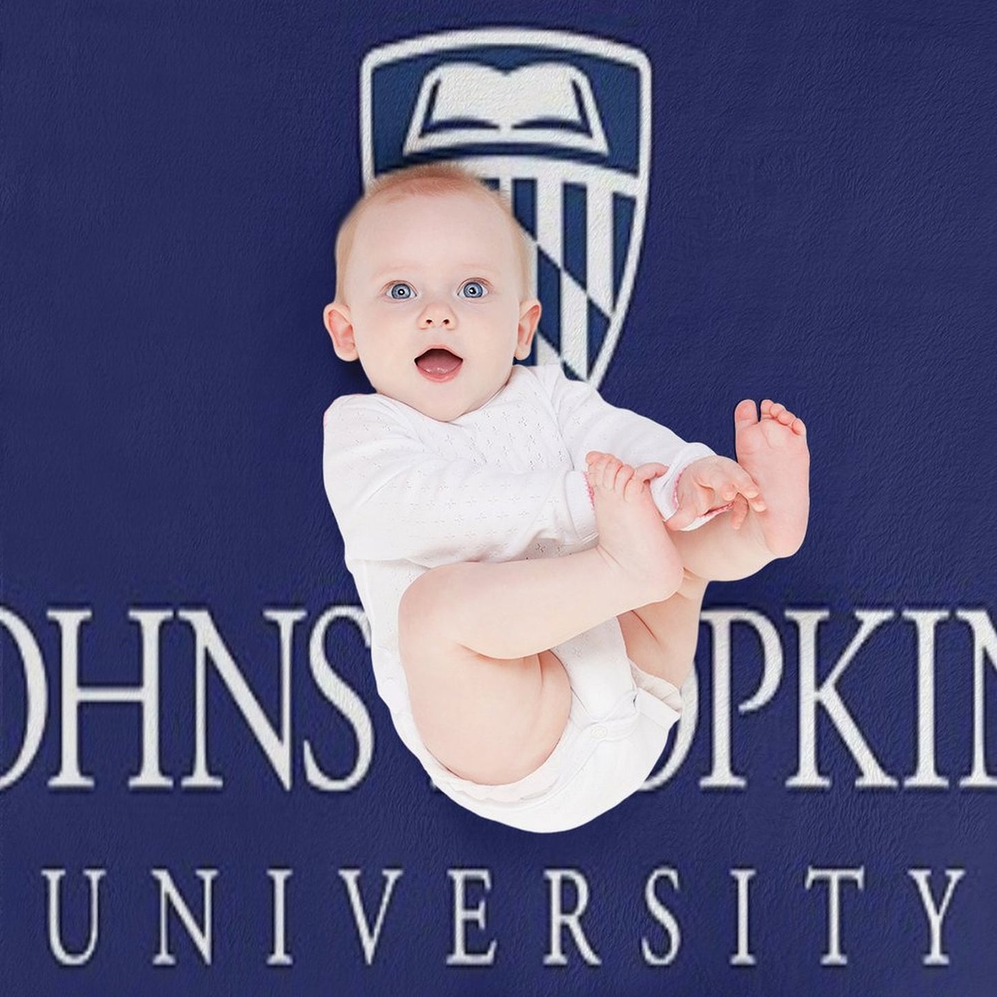 Midnight Johns Hopkins University Alpha Quick-dry Throw Blanket