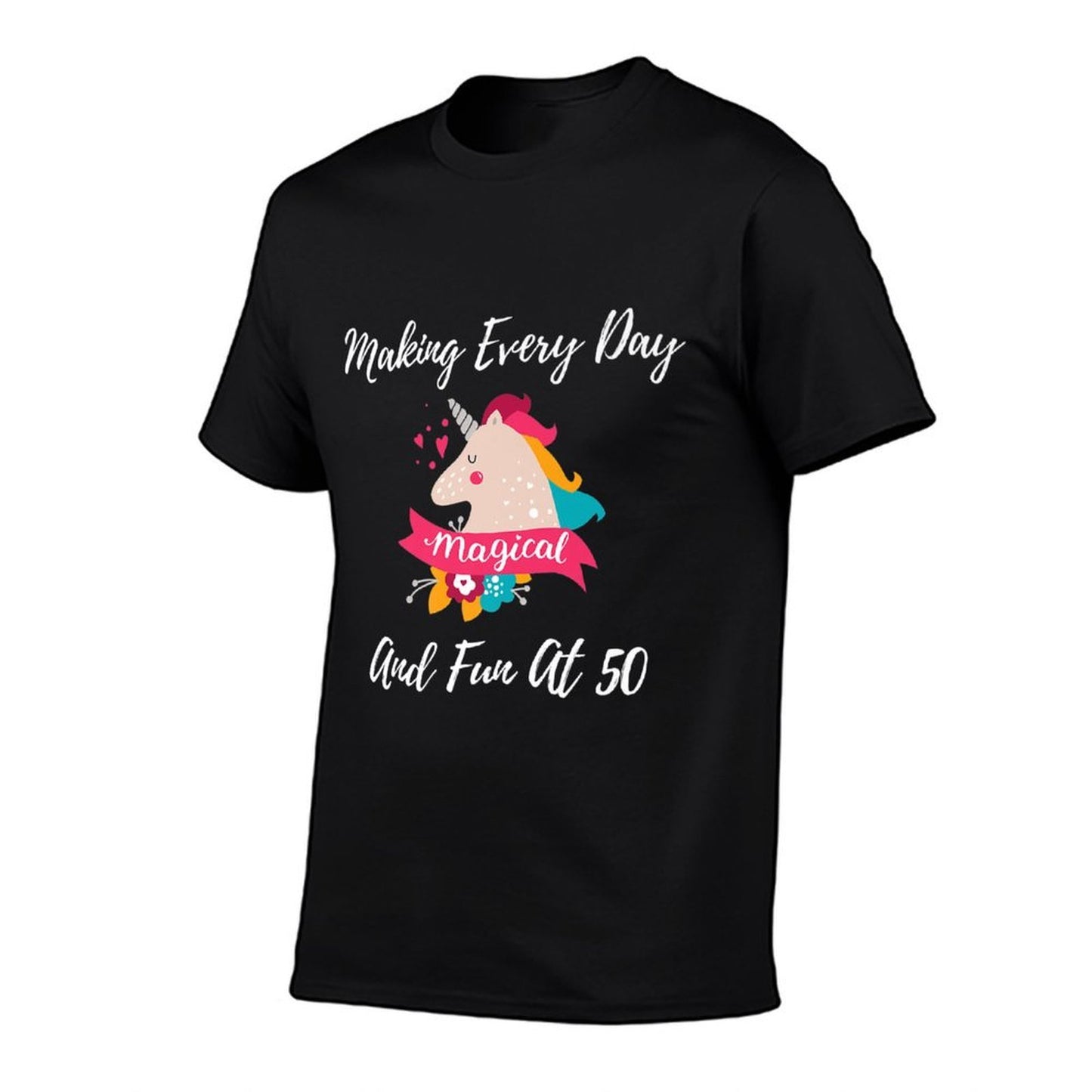 Magical Unicorn 50th Birthday Party - Fabulous Fun At 50 Premium  Ribbed Collar T-Shirt
