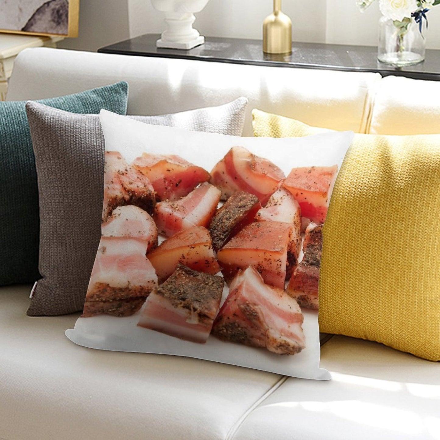 Italian Guanciale Soft Luxury Feel Throw Pillow