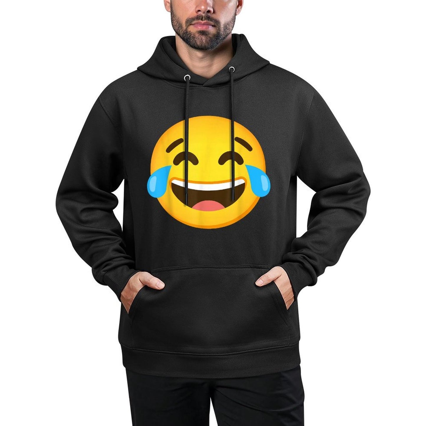 Emoticon Laughing Tears Face with Tears of Joy Gift Moisture-Wicking Hoodie