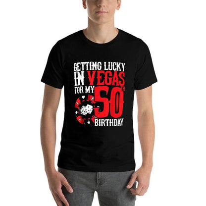 Party in Vegas - Getting Lucky in Las Vegas - 50th Birthday  Soft T-Shirt