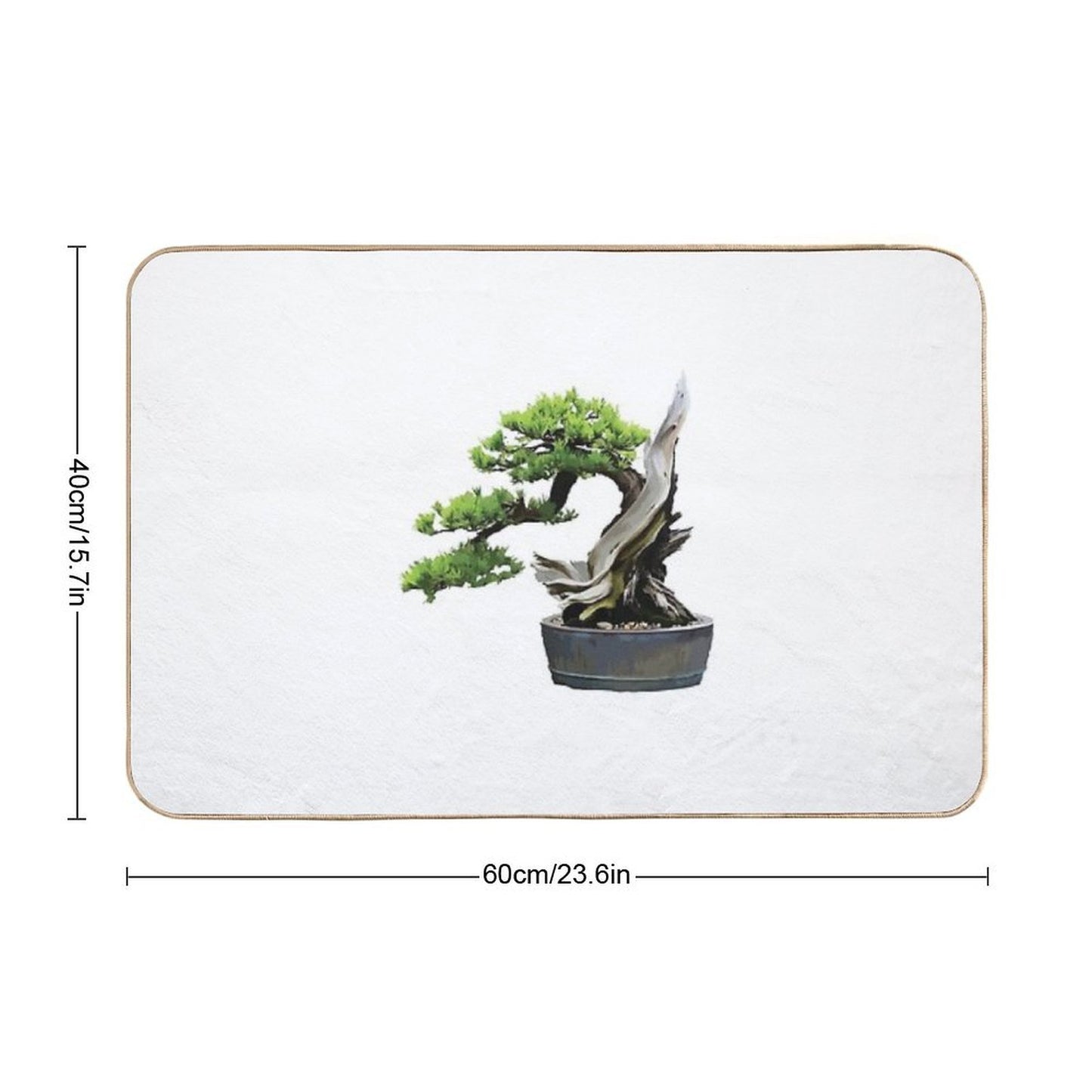 Tanuki Bonsai Art  Repositionable Bath Mat
