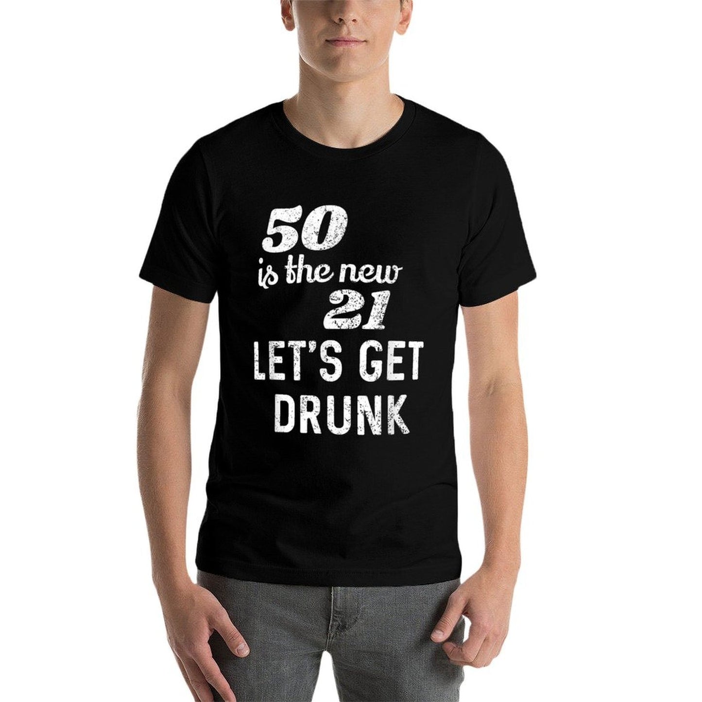 50 Is The New 21 Funny 50th Birthday Gift  Tagless Design T-Shirt