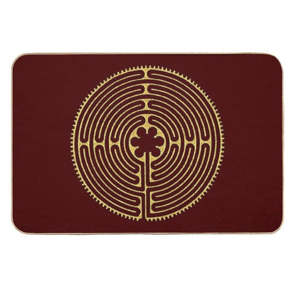 Sacred Geometry Symbol - Chartres Labyrinth 2  Non-Slip Bath Mat