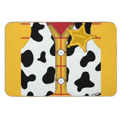 Sheriff Cowboy Cartoon Woody Toy DIY Halloween Costume  Non-Slip Bath Mat