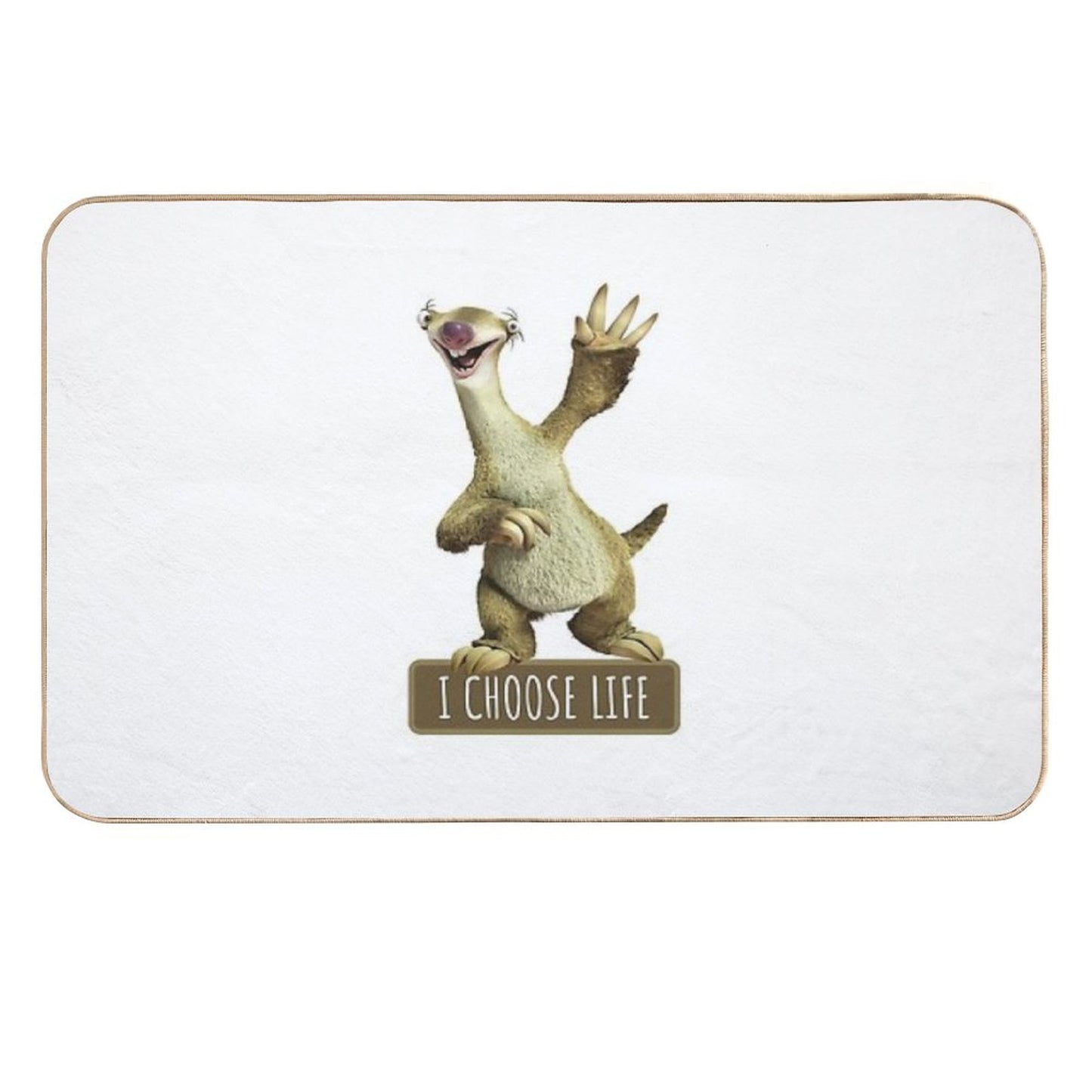 Sid I Choose Life, Sloth I Choose Life  Rapid-Drying Bath Mat