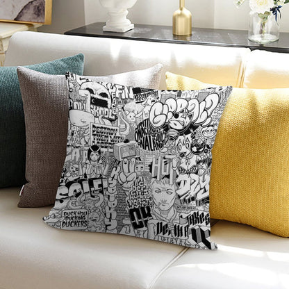 DzyMess No.9 Death & Taxes Soft Gift Ready Throw Pillow