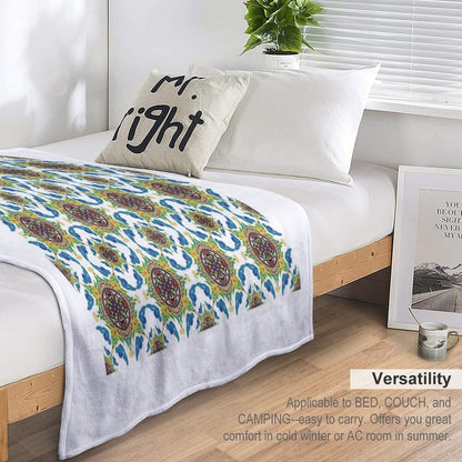 Traditional Geometric Mandala Textile Design Compact Throw Blanket