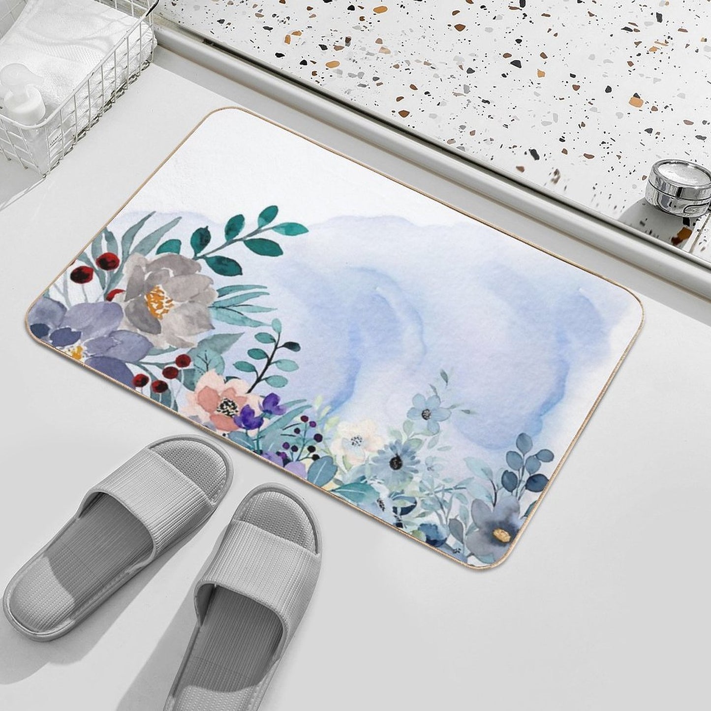 A Beautiful Wildflowers  Odorless Bath Mat