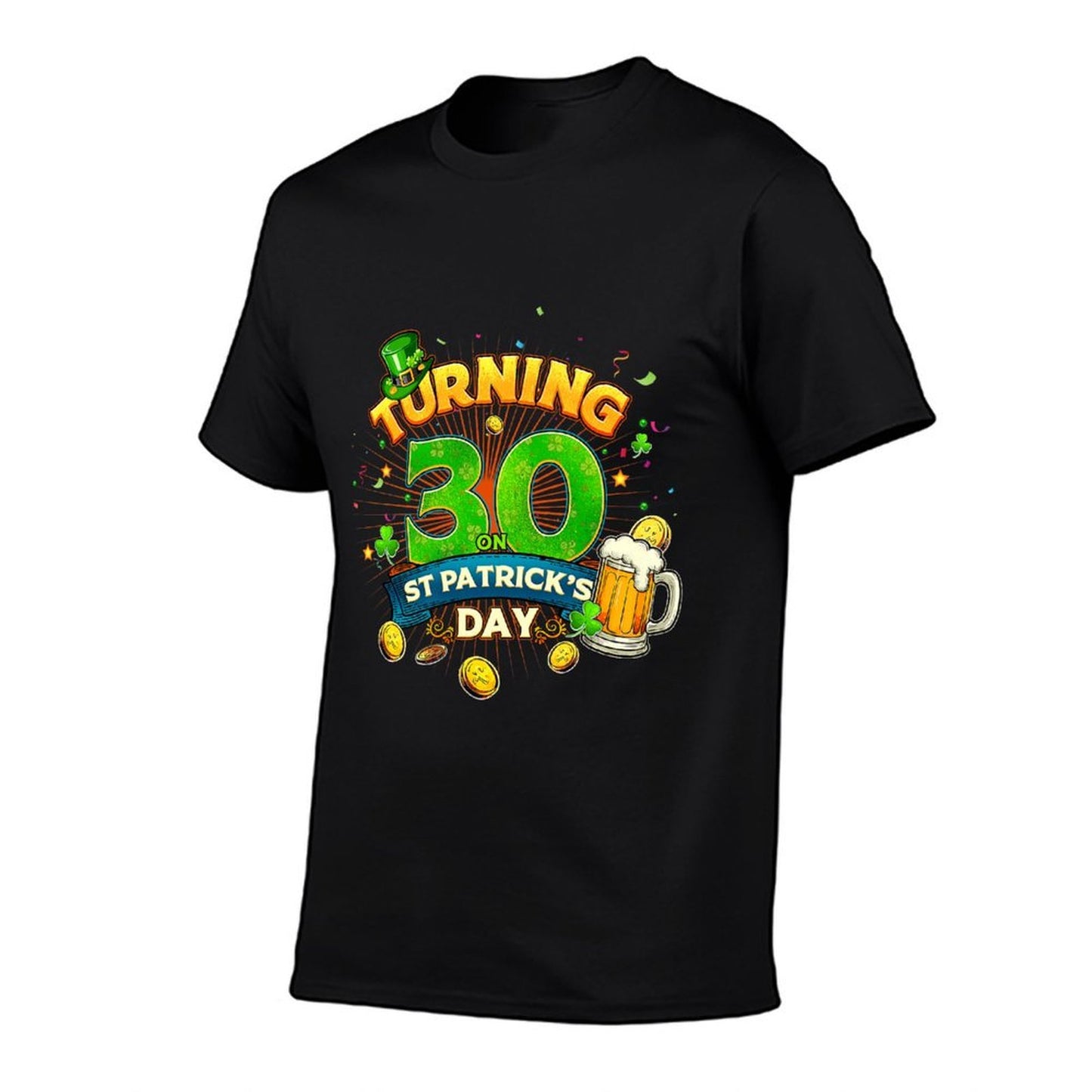 Turning 30 on St. Patrick’s Day 30th Birthday Shenanigans Premium  Tagless Design T-Shirt