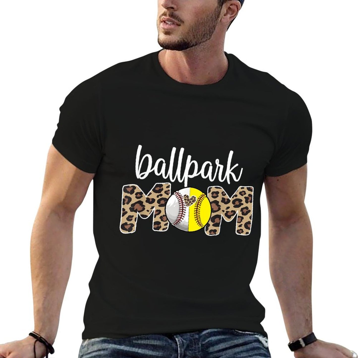 Ballpark Mom Proud Baseball Softball Player Mother  Moisture-wicking T-Shirt