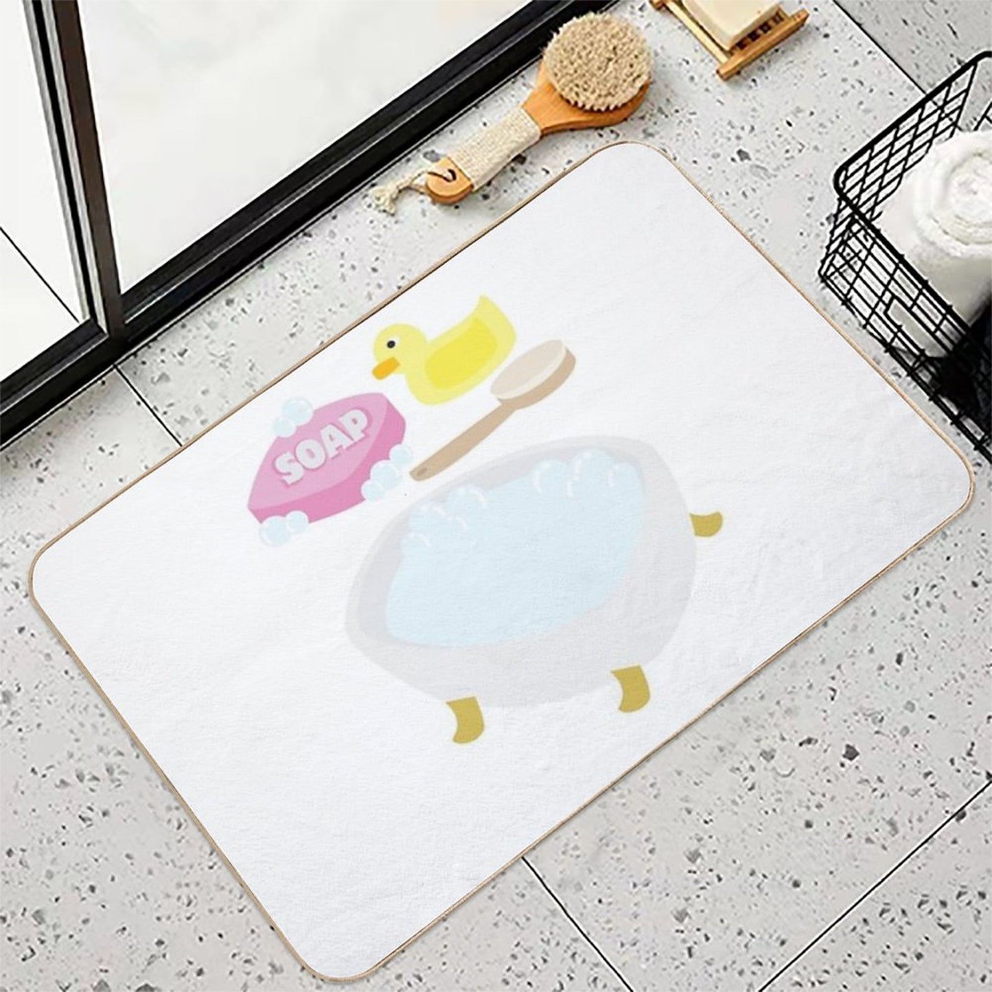 Bathroom Set  Long-Lasting Bath Mat