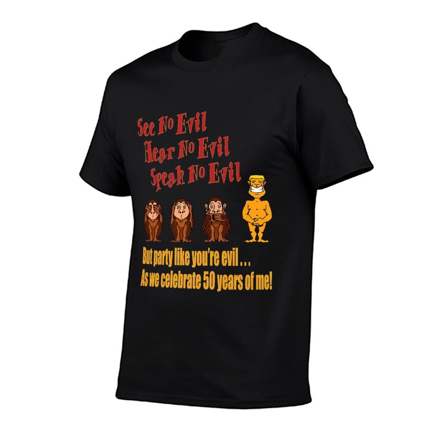 Funny 50th Birthday Party - Fun 50th Birthday Monkey Premium  Graphic-printed T-Shirt