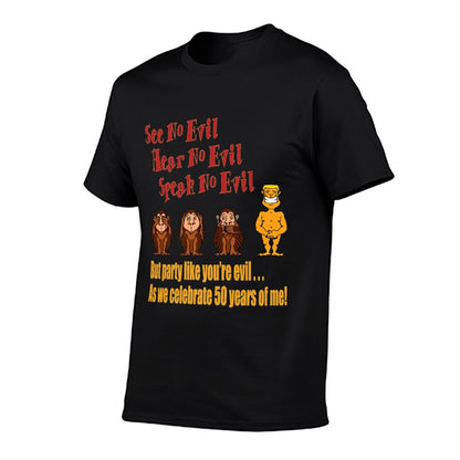 Funny 50th Birthday Party - Fun 50th Birthday Monkey Premium  Graphic-printed T-Shirt