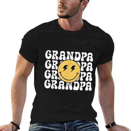 Grandpa One Happy Dude Birthday Theme Family Matching  Breathable T-Shirt
