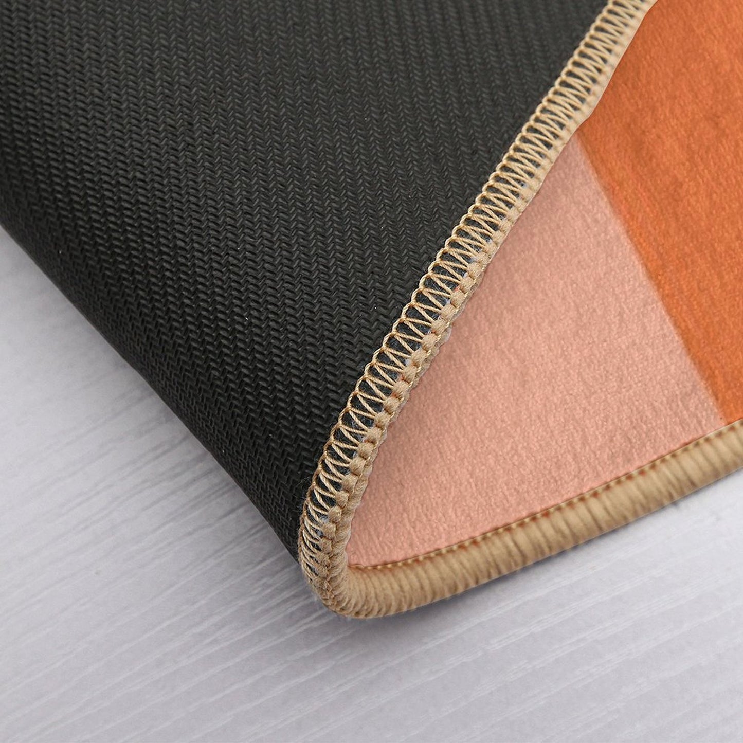 Groovy Tangerine & Strawberry Stripes  Dirt-Trapping Bath Mat