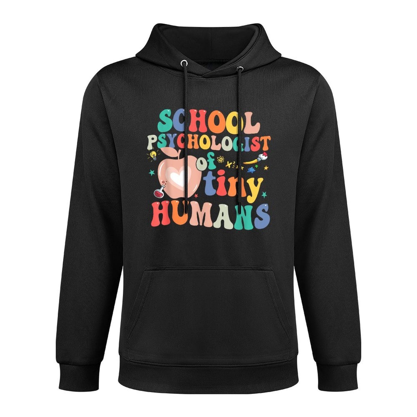 Boho School Psychologist Of Tiny Humans First Day Of School Durable Construction Hoodie