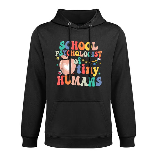 Boho School Psychologist Of Tiny Humans First Day Of School Durable Construction Hoodie