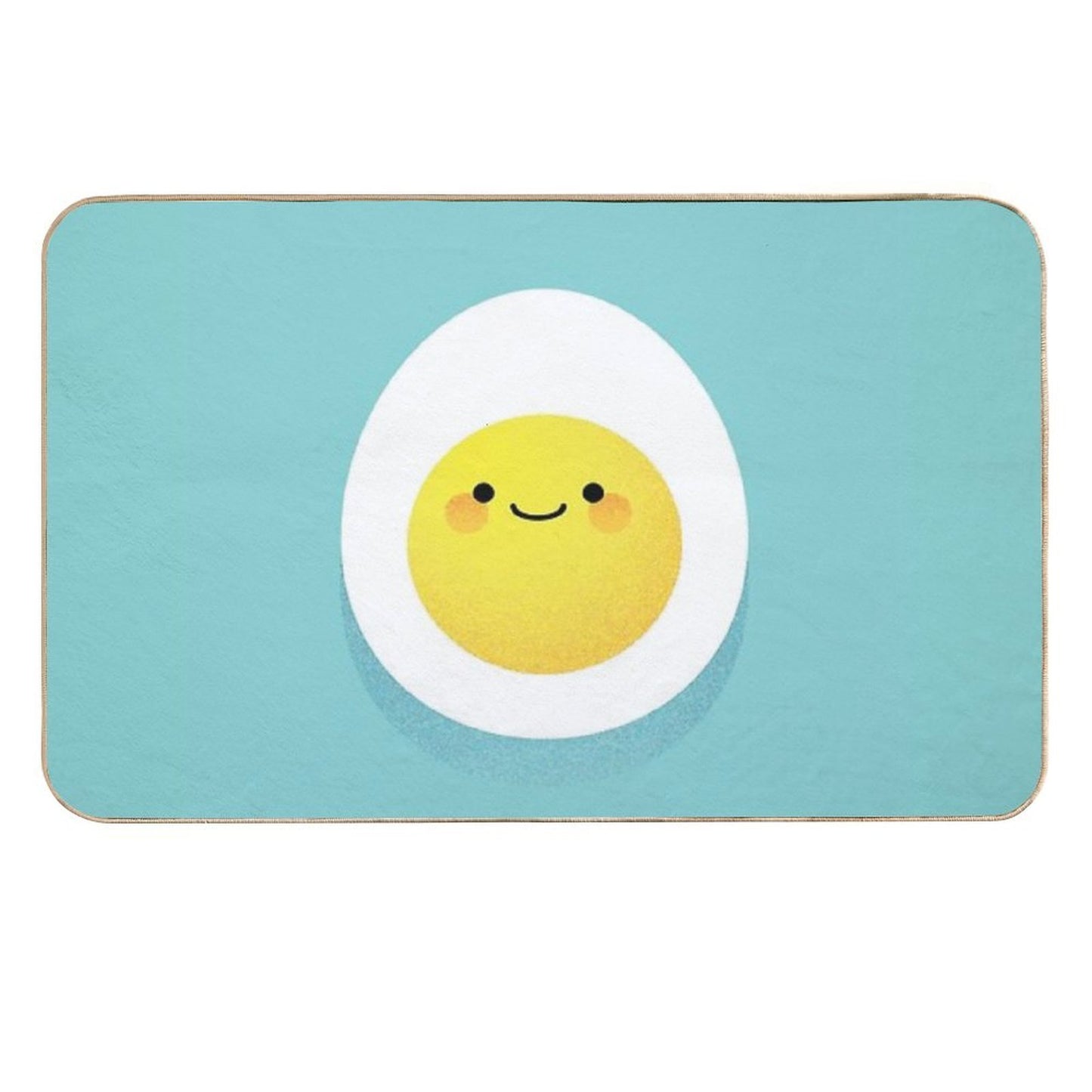 Cute Hard Boiled Eggs  Fade-Resistant Bath Mat